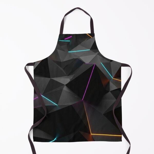 Item preview, Neon Edge Low Poly Black designed and sold by Kaleidoscope Print.