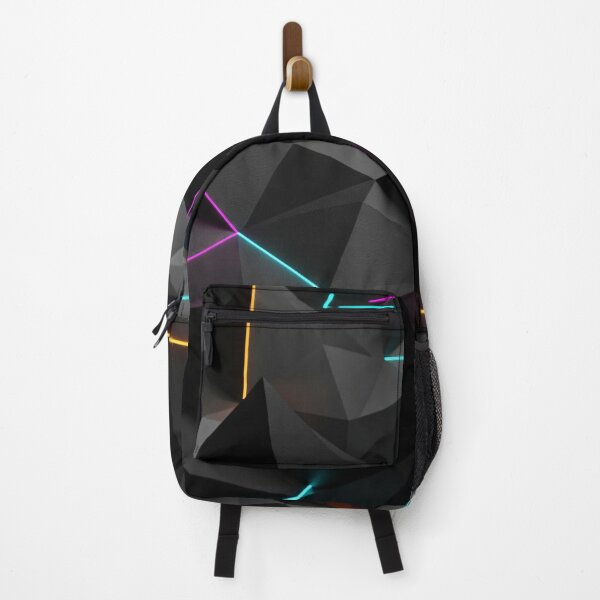 Item preview, Neon Edge Low Poly Black designed and sold by Kaleidoscope Print.