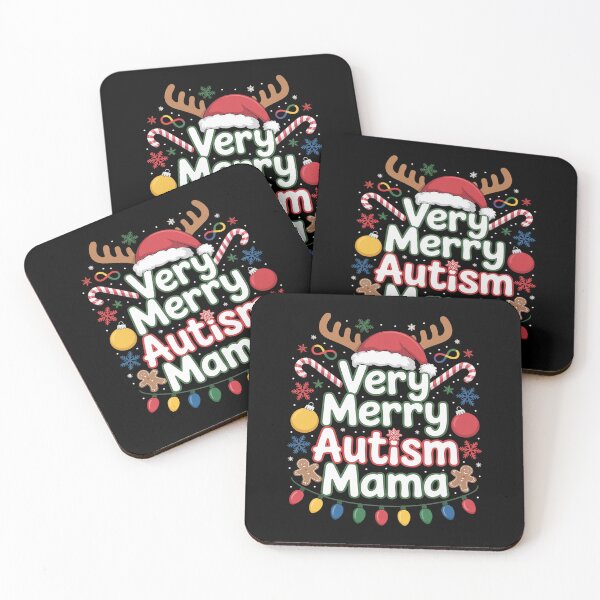 Item preview, Very Merry Autism Mama Mom Cute Awareness Christmas designed and sold by KonopikaaArt.