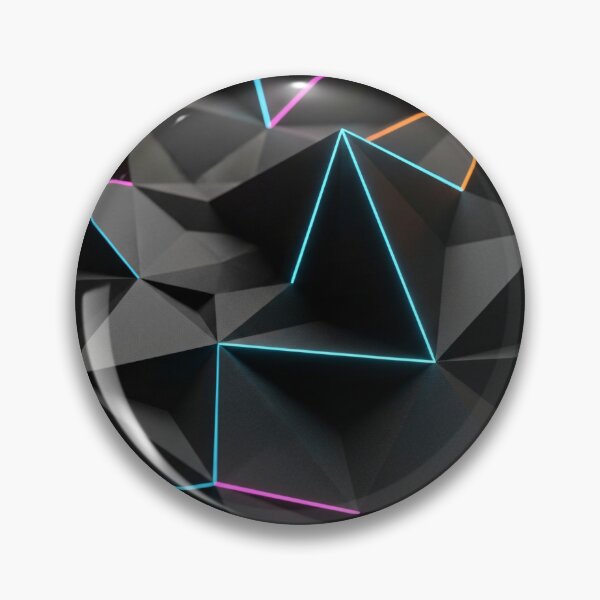 Item preview, Neon Polygon Grid on Black designed and sold by Kaleidoscope Print.