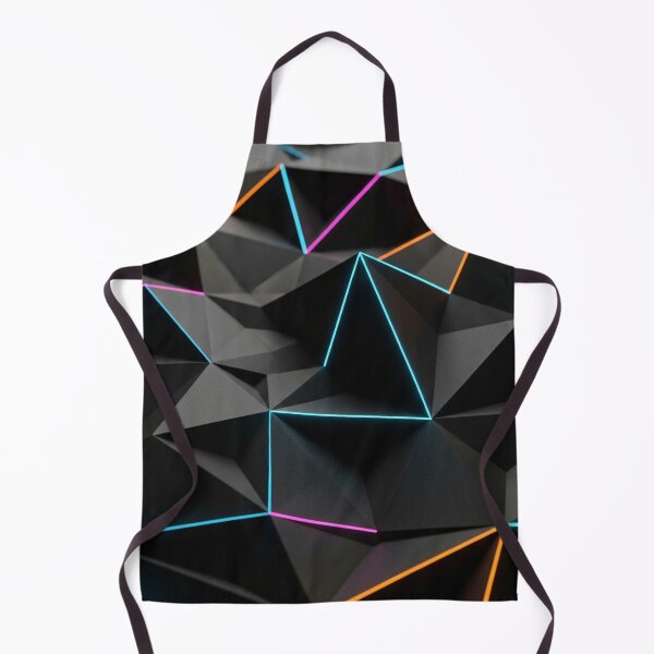 Item preview, Neon Polygon Grid on Black designed and sold by Kaleidoscope Print.