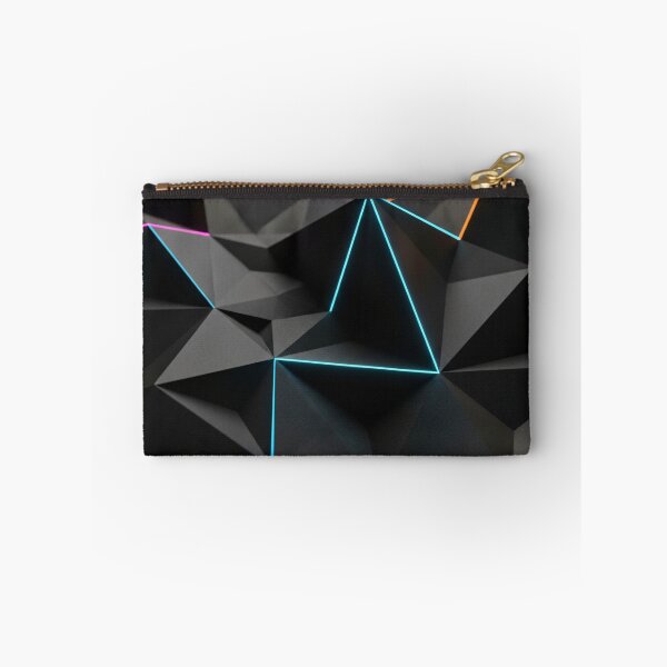 Item preview, Neon Polygon Grid on Black designed and sold by Kaleidoscope Print.