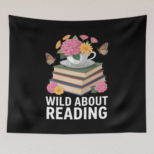 Item preview, Wild About Reading Book Lover Introvert Bookworm Librarian designed and sold by KonopikaaArt.