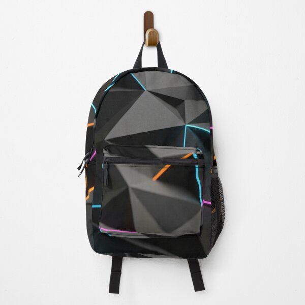 Item preview, Neon Polygon Grid on Black designed and sold by Kaleidoscope Print.