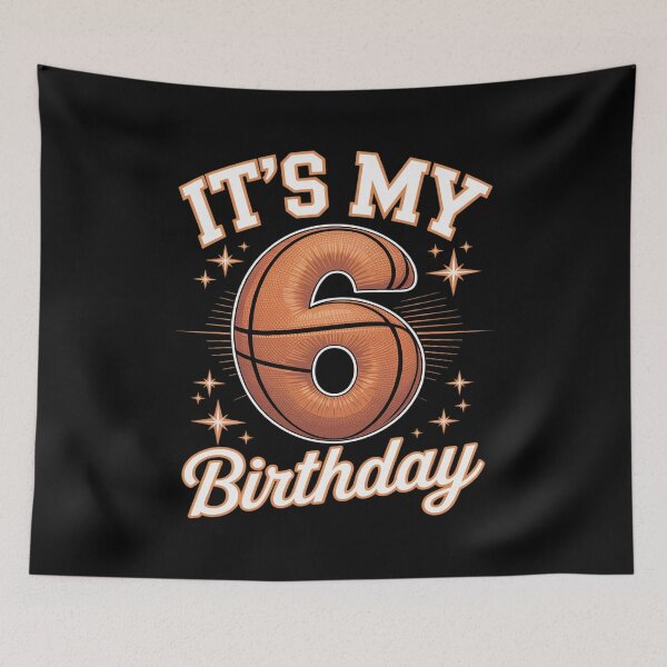 Artikelvorschau, Es ist mein 6. Geburtstag, Basketball-Junge, 6 Jahre alt entworfen und verkauft von Tatianamiobi.