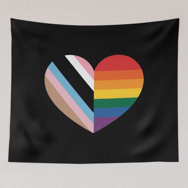 Item preview, Progress Pride Flag Rainbow Heart Love LGBTQ designed and sold by AsteriskDatBArt.
