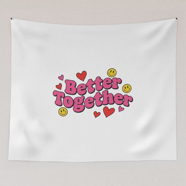 Item preview, Retro Better Together Groovy Pink Typography designed and sold by DisignByPrince.