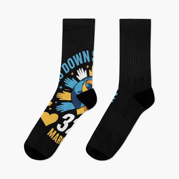 Item preview, World Down Syndrome Day Awareness Socks Down Right Kids  designed and sold by KonopikaaArt.