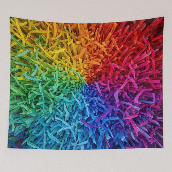 Item preview, Rainbow Shredded Paper Spiral designed and sold by Kaleidoscope Print.