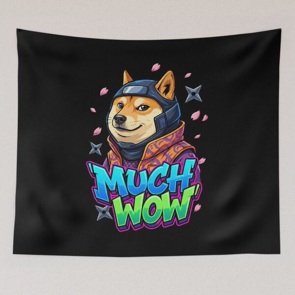 Item preview, Shiba Inu Dog Ninja Mascot Modern Outfit Vector Print Design designed and sold by Tong4130.