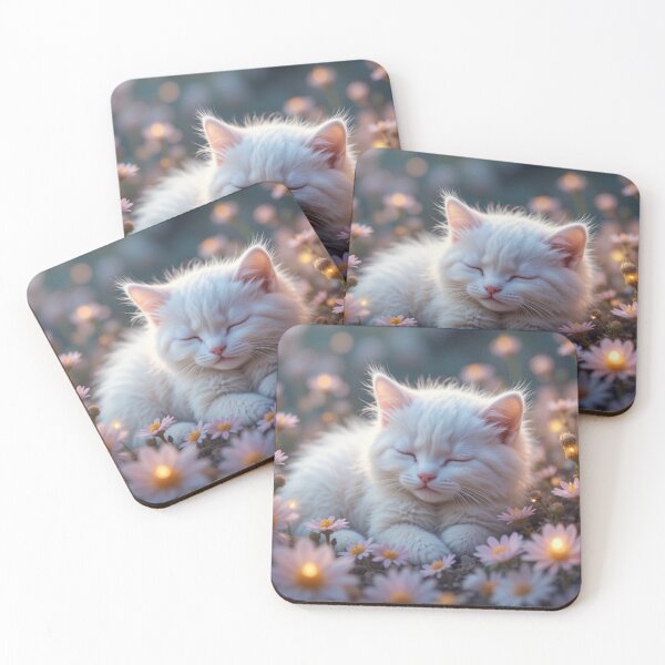 Item preview, Peaceful Kitten in a Flower Bed designed and sold by InezPhotography.