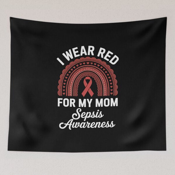 Item preview, Rainbow I Wear Red For My Mom Sepsis Awareness designed and sold by IdunayaStore.