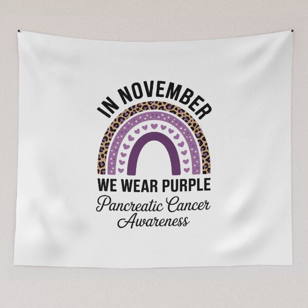 Item preview, Rainbow November We Wear Purple Pancreatic Cancer Awareness designed and sold by IdunayaStore.