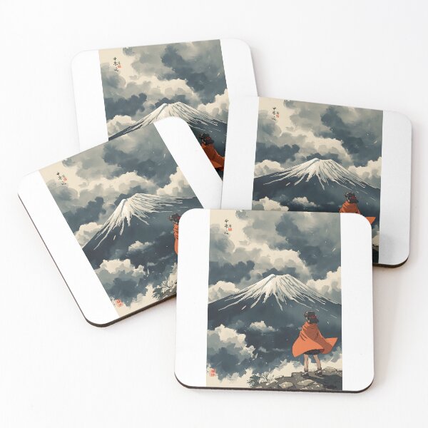 Item preview, Beneath Mount Fuji Poster Sumi-e Ukiyo-e ink Art designed and sold by blacksealstudio.