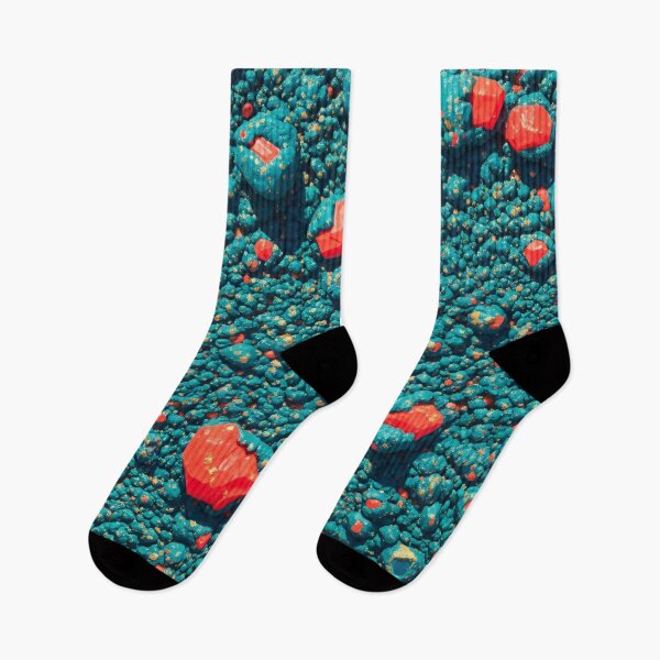 Item preview, Turquoise Gravel with Red Crystals designed and sold by Kaleidoscope Print.