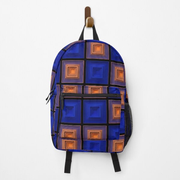 Item preview, Blue and Amber Geometric Tile Pattern designed and sold by Kaleidoscope Print.