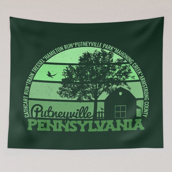 Item preview, Putneyville Pennsylvania Sunset Retro Vintage Local Pride Logo designed and sold by CRHPOD20.