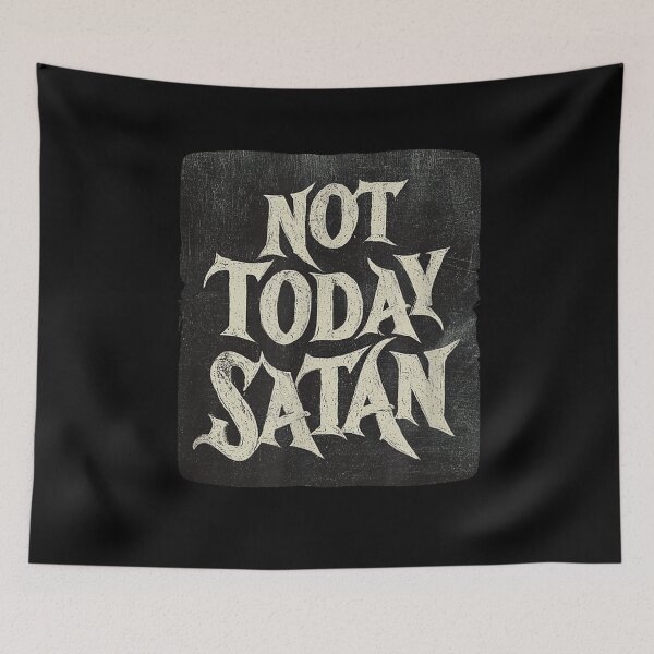 Aperçu de l'œuvre Sympa, pas aujourd'hui, logo de Satan pour femmes et hommes créée et vendue par AlexanderMaS.
