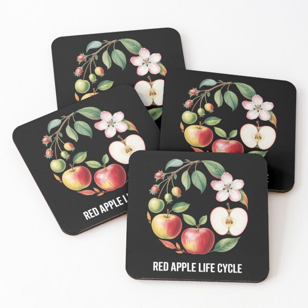 Item preview, Red Apple Tree Life Cycle Process From Seeds to Fruits Art designed and sold by IdunayaStore.