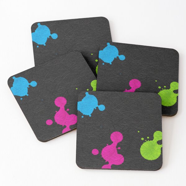 Item preview, Minimal Neon Ink Blots designed and sold by Kaleidoscope Print.