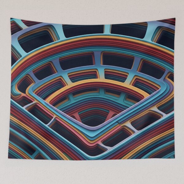 Item preview, Colorful Layered Tunnel Geometry designed and sold by Kaleidoscope Print.