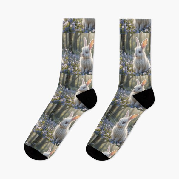 Item preview, White Rabbit in a Flower Field designed and sold by InezPhotography.