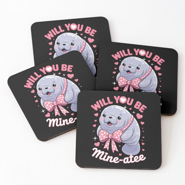 Item preview, Valentine Manatee Cute Valentine's Day Hearts designed and sold by IdunayaStore.