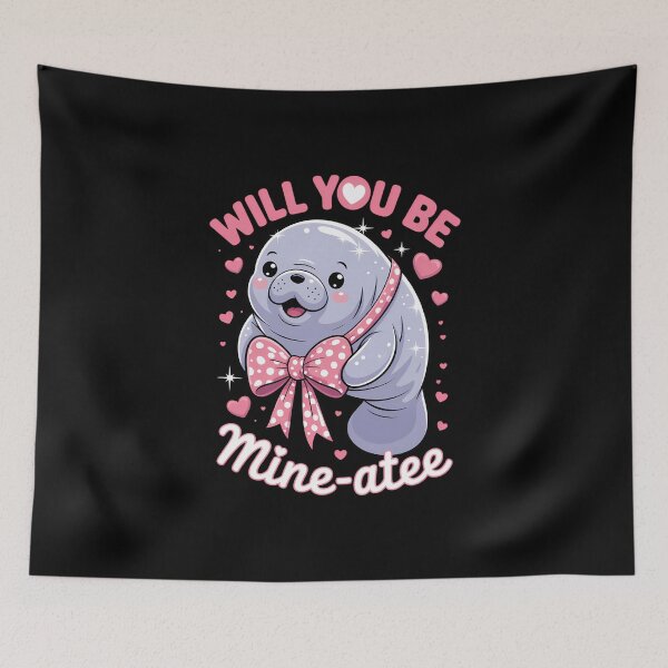 Item preview, Valentine Manatee Cute Valentine's Day Hearts designed and sold by IdunayaStore.
