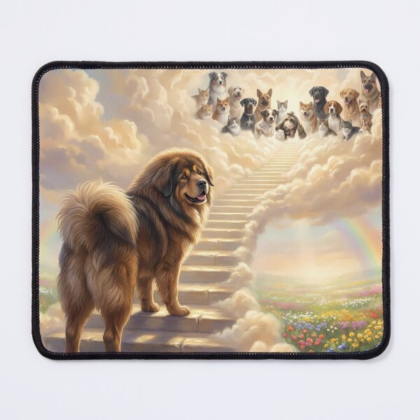 Item preview, Tibetan Mastiff on Stairway to Heaven Looking Back designed and sold by PetMemorialArt.