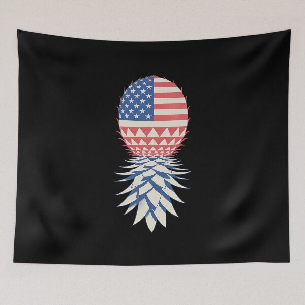 Item preview, July Patriotic Red White Blue Upside Down Pineapple Swinger designed and sold by Tatianamiobi.