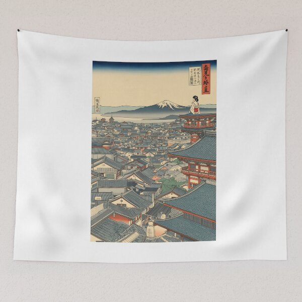 Item preview, Capital of Ink and Shadows Poster Sumi-e Ukiyo-e ink Art designed and sold by blacksealstudio.