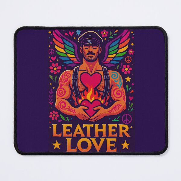 Item preview, LGBTQ Gay Leather Pride Valentine Rainbow Gay Pride Graphic Design designed and sold by ItsAKinkThing.