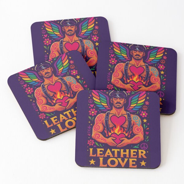 Item preview, LGBTQ Gay Leather Pride Valentine Rainbow Gay Pride Graphic Design designed and sold by ItsAKinkThing.