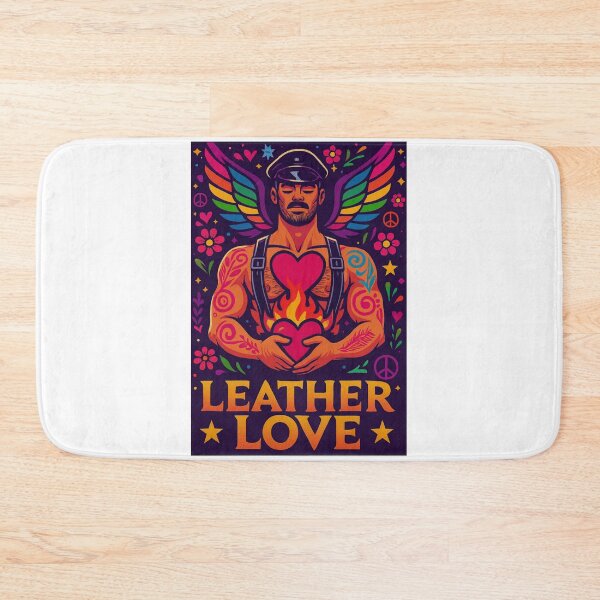 Item preview, LGBTQ Gay Leather Pride Valentine Rainbow Gay Pride Graphic Design designed and sold by ItsAKinkThing.