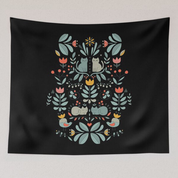Item preview, Swedish Folk Cats Pattern designed and sold by bmfquupgz23.