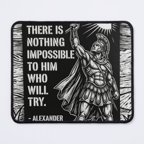 Item preview, Alexander the Great Impossible Quote Warrior Woodcut Art designed and sold by AbstractAuraArt.