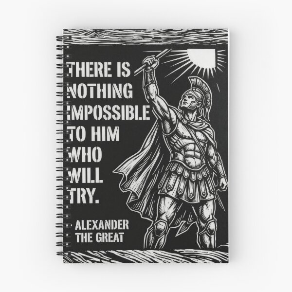 Item preview, Alexander the Great Impossible Quote Warrior Woodcut Art designed and sold by AbstractAuraArt.