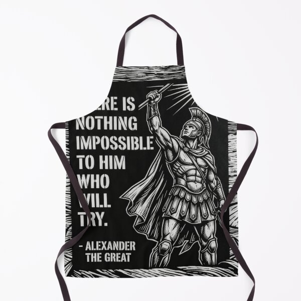 Item preview, Alexander the Great Impossible Quote Warrior Woodcut Art designed and sold by AbstractAuraArt.