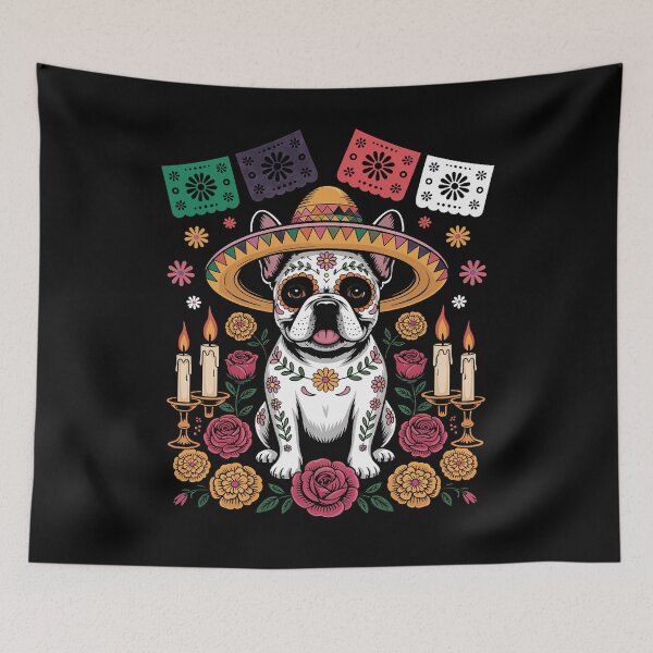 Item preview, Dia De Muertos Frenchie designed and sold by Dakarothill.