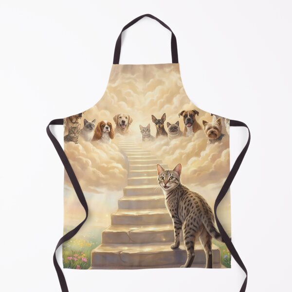 Item preview, Egyptian Mau on Stairway to Heaven Looking Back designed and sold by PetMemorialArt.