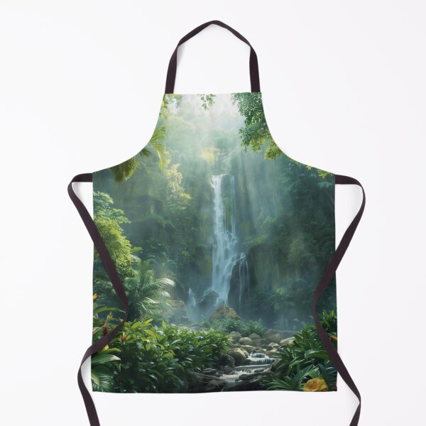 Item preview, BEAUTIFUL JUNGLE WATERFALL nature lover nature enthusiast trail therapy adventures jungle exploration forest river designed and sold by Jt41.