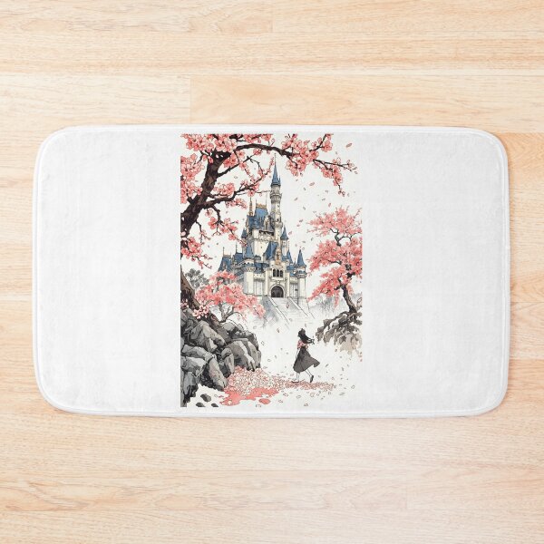 Item preview, Castle of Falling Blossoms Poster Sumi-e Ukiyo-e ink Art designed and sold by blacksealstudio.