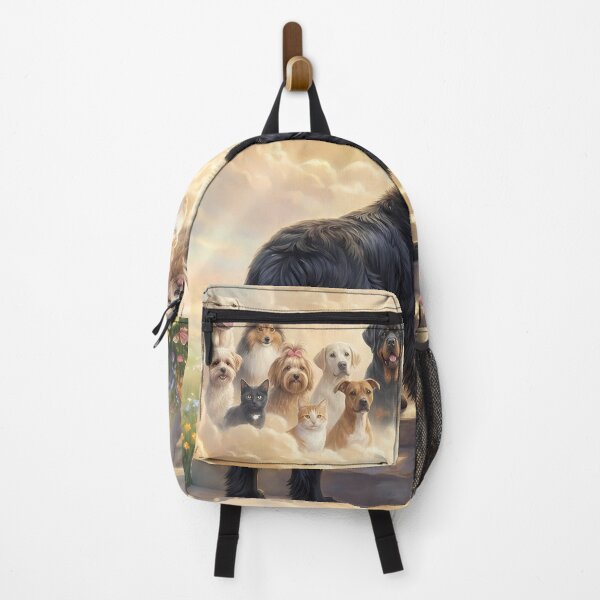 Item preview, Newfoundland Dog on Stairway to Heaven Looking Back designed and sold by PetMemorialArt.