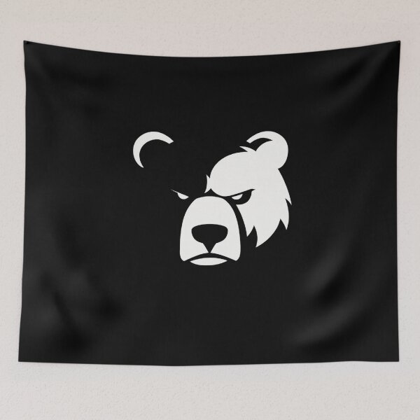 Item preview, Minimalist Bear Face – NOIR CUT Off-White Animal Logo designed and sold by JonelCrafts.
