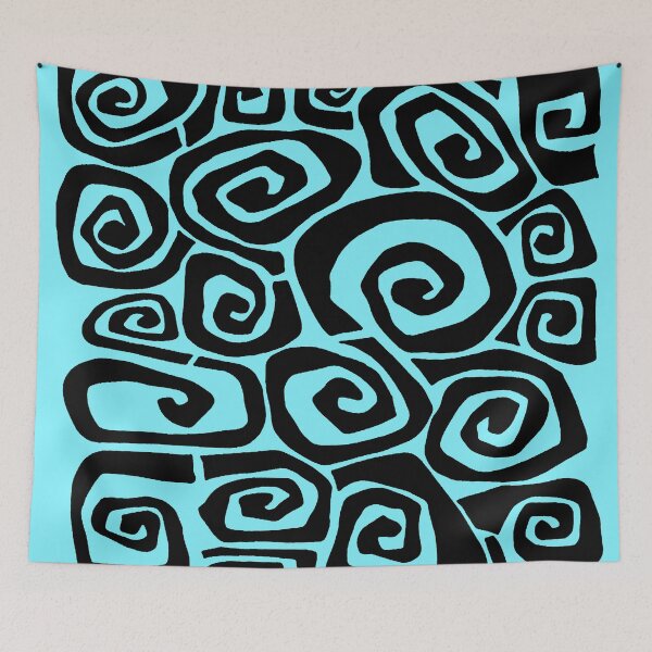 Item preview, Spirals on Blue designed and sold by ViaARTfactory.
