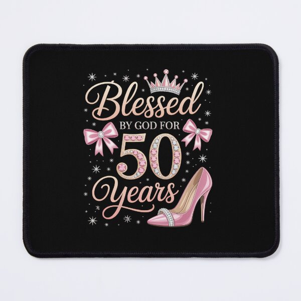 Item preview, Blessed by God for 50 Years Old 50th Birthday Party Queen designed and sold by Catharsiscath.