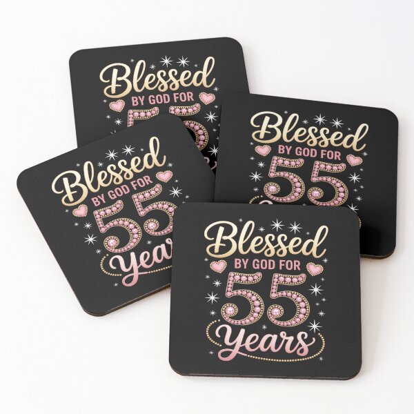 Item preview, Blessed by God for 55 Years Old 55th Birthday Party designed and sold by Catharsiscath.
