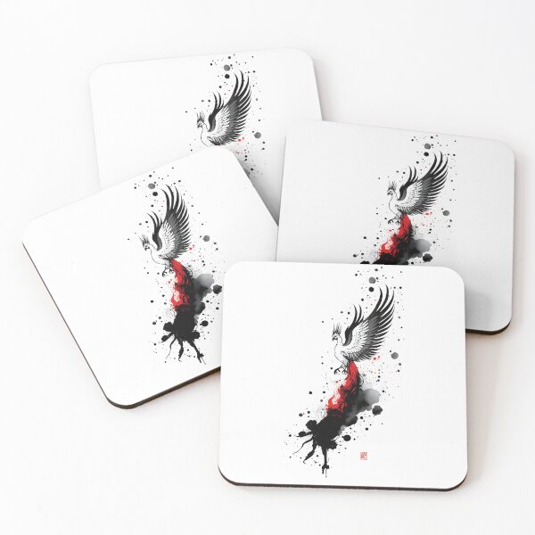 Item preview, Phoenix of Eternal Flame – Ink Rebirth Art designed and sold by blacksealstudio.