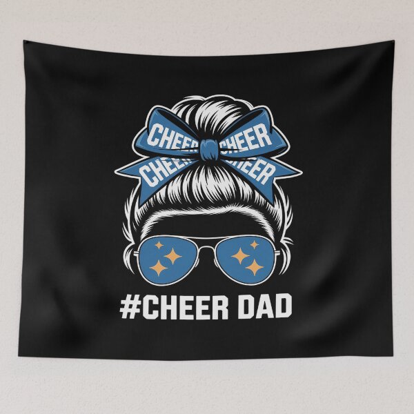 Item preview, Cheer Dad Sports Fan Bow Sunglasses Cheerleading Support designed and sold by Catharsiscath.