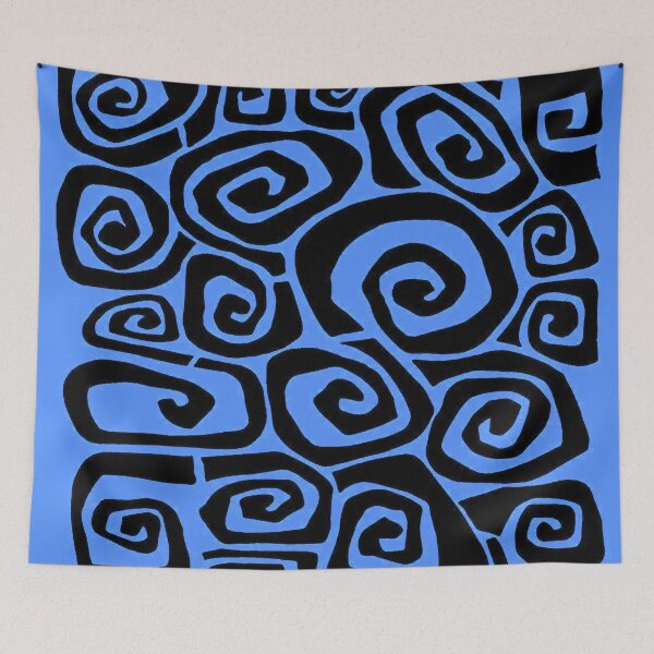 Item preview, Spirals on Blue designed and sold by ViaARTfactory.